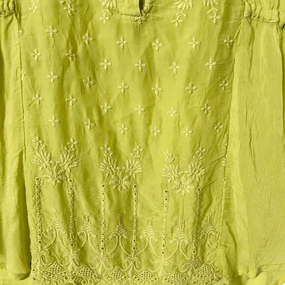 Johnny Was Embroidered Green Cupra Rayon Blouse Top Size XS - Picture 2 of 6